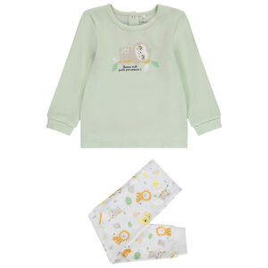 Pyjama 2-delig fantasie dieren in ribbreisel voor baby jongen 