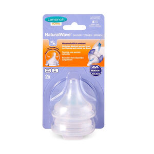 Tétine silicone NaturalWave débit Lent - 2 pièces 