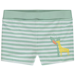 Zwembroek met strepen en giraffeprint voor baby jongen 