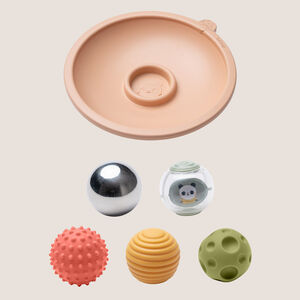 Tummy Time Activiteitenplateau met 5 sensorische ballen 