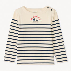 Langarmige marinière voor jongens 