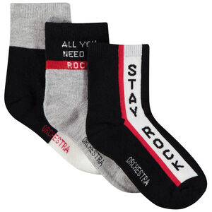 Set van 3 paar sokken met fantasieprint voor jongens 