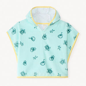 Badcape met kokosnoot- en schildpadprint voor babyjongen 