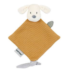 Doudou chien en jacquard Charlie - Caramel 