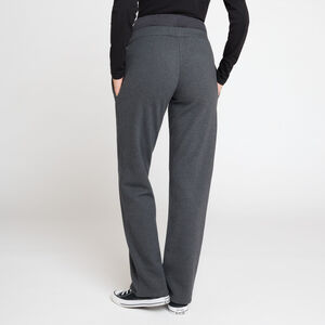 brede joggingbroek in fleece met hoge elastische buikband 