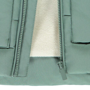 Donsjas zonder mouwen met colour block effect voor baby jongen 