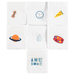 Set van 7 katoenen slips met fantasiepatroon 