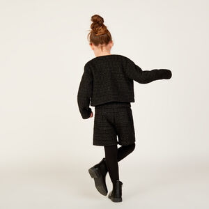 Veste tailleur scintillante en maille fantaisie pour fille 