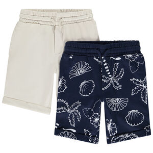 Lot de 2 bermudas en molleton fantaisie pour garçon  