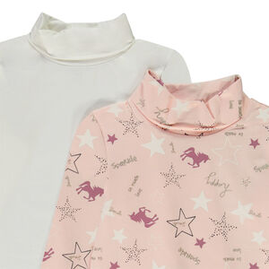 Lot de 2 sous-pulls en jersey fille 