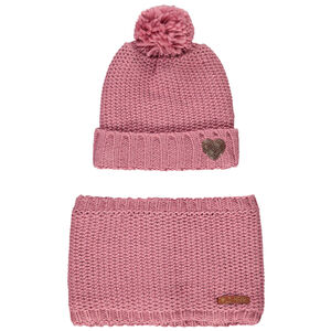 Ensemble bonnet et snood en tricot pour enfant fille 