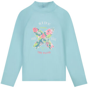 T-shirt lange mouwen anti-UV SPF 50+ print surf meisjes 