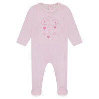 Dors-bien en velours avec nuage et coeurs print&eacute;s 