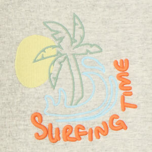Sweatshirt met surfen borduursel voor babyjongen 