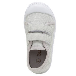 Lage sneakers van stof met glanzende draadjes van 24 tot 29 