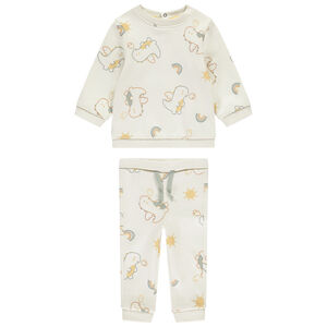 Fleece set met gedrukte draken voor jongen 