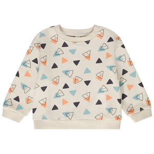 Oversize Sweatshirt met driehoekpatroon voor babyjongen 
