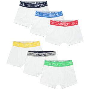 Lot de 6 boxers en coton pour enfant garçon à taille contrastée 
