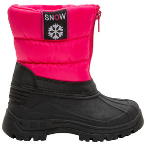 Gewatteerde après-ski laarsjes met rits en rubberen stuk van maat 24 tot 27 