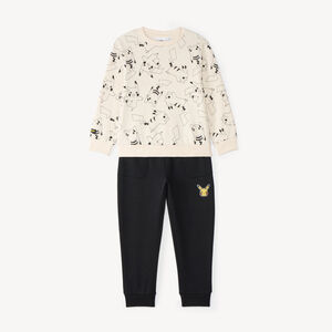 Sportset in fleece met Pikachuprint en bijpassende broek 