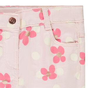 Pantalon slim en twill imprimé fantaisie pour bébé fille 