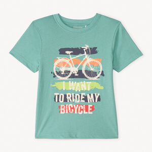 T-shirt met korte mouwen voor jongens met print 