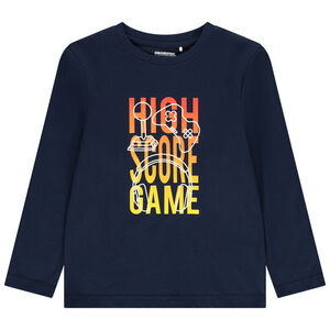 Langarm T-shirt met print voor jongens 