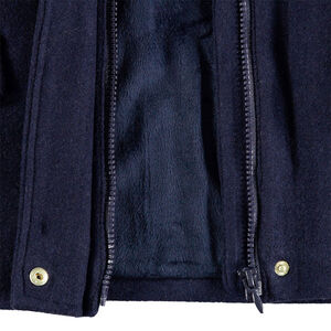 Wollen mantel met sherpavoering 