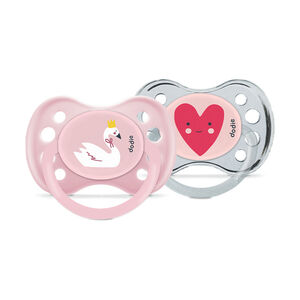 Lot de 2 sucettes en silicone 6M+ (modèle aléatoire) 