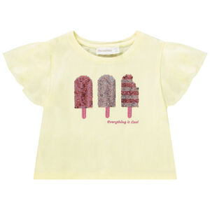 T-shirt korte mouwen met magische pailletten ijsjes voor meisjes 