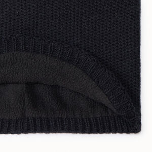 Snood in gebreid met microfleece voering, effen kleur 