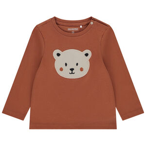 Lange mouwen T-shirt met dierenpatch voor baby jongen 