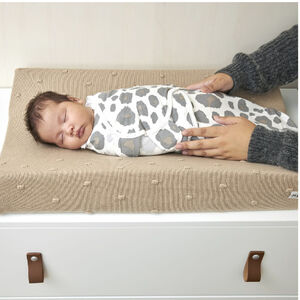 Housse matelas à langer Mini Knots - Sand - 50x70 cm 