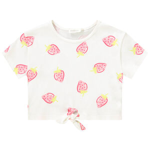 Crop top met korte mouwen met fruitprint voor meisjes 