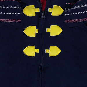 Skipakje van imitatie-suèdeleder met binnenvoering van sherpastof en geborduurde krullen 