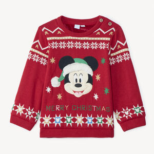 Kersttrui Mickey Disney in tricot voor babyjongen 