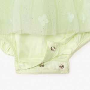 Robe en tulle avec fleurs 3D + bandeau avec nœud en tulle pour bébé fille 