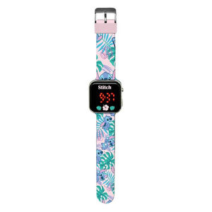 LED-horloge Stitch Roze 