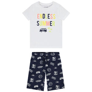 Pyjama 2-delig in jersey met fantasieprint voor jongen 