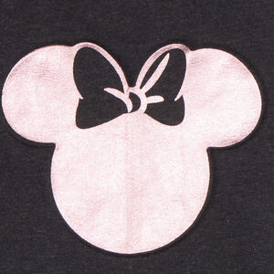 T-shirt met lange mouwen, metallieke Minnie Disney-print voor meisjes 