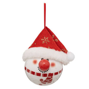 Kerstbal 6,5 cm Sneeuwman 