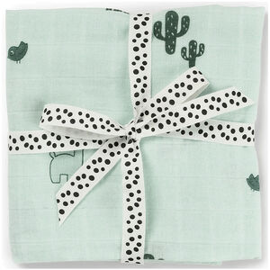 Inbakerdoek in mousseline 120x120cm Lalee Blauw 