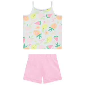 Set pyjama court en jersey imprimé fruits fille 