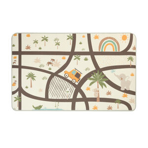 Tapis de jeu réversible en mousse savane/circuit 