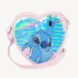 Schoudertas met hartvorm en magische pailletten Stitch Disney meisjes 
