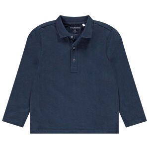 Poloshirt lange mouwen van katoen voor jongens 
