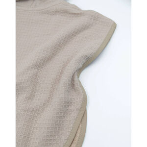 Badponcho gewafeld badstof - Mocha Sand - 0/2 jaar 