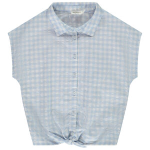 Korte mouwen blouse met vichyprint voor meisjes 