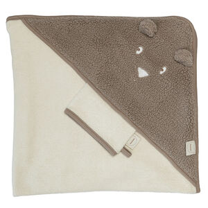 Badcape + Washand Bear Chocolate 