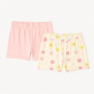 Set van 2 unites jersey shorts + fantasiedruk voor meisjes 